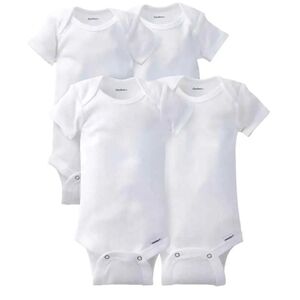 NWT Gerber Classic White Onesies 4 Pack ~0-3M
